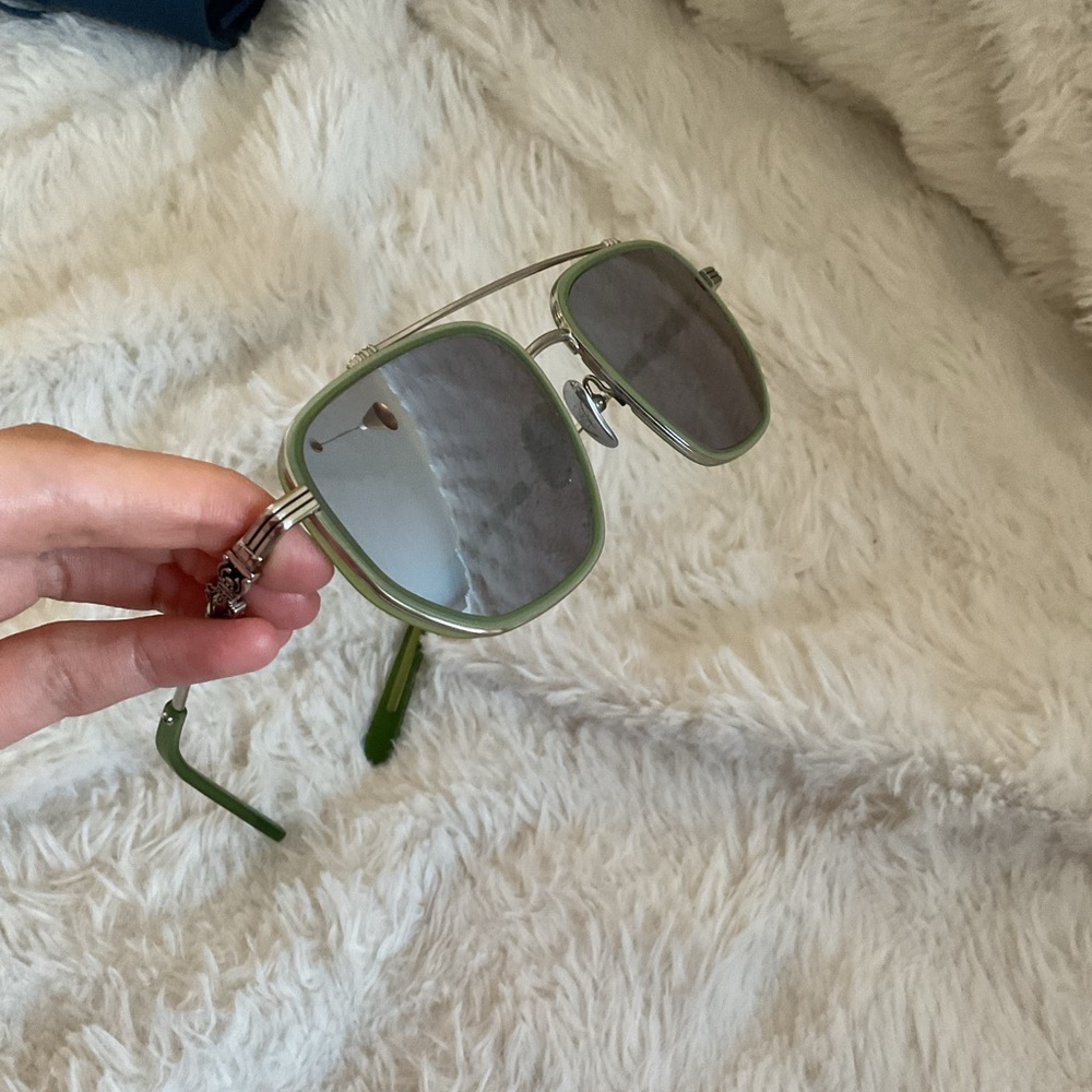 Chrome Hearts Green and Silver Glasses